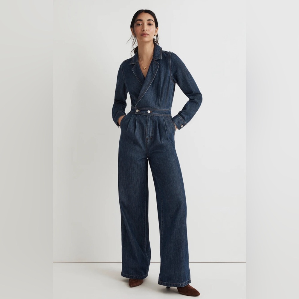 Denim Tailored Jumpsuit in Norvell Wash